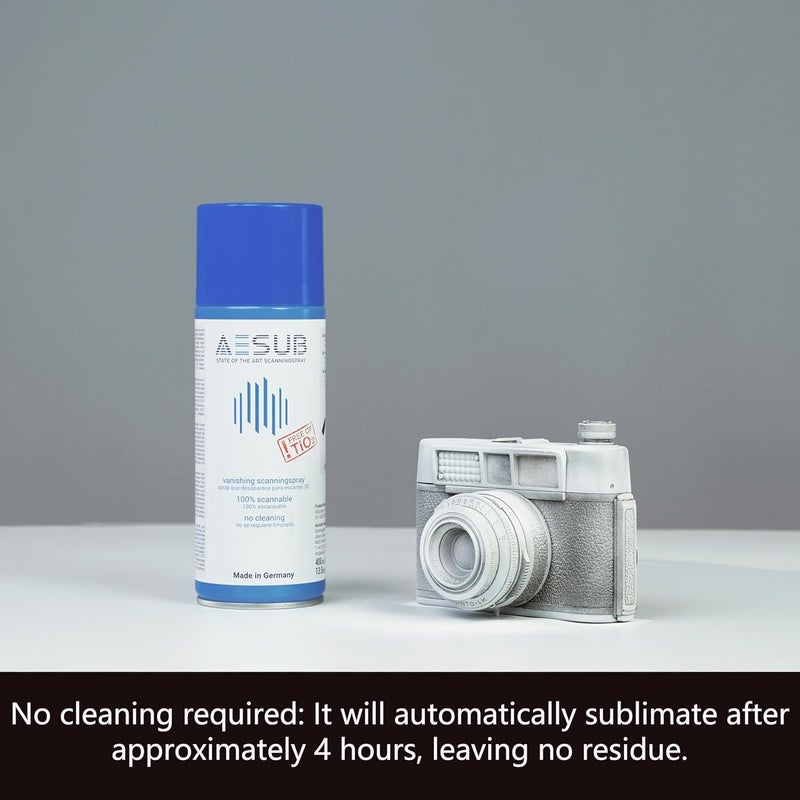 3DMakerpro Store 3D Scanner Scanning Spray, Use for Transparent, Black, and Reflective Surfaces, 400ml/13Oz - Image 3